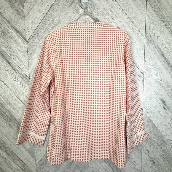 Brooks Brothers Pajama Set Womens Size Large Popover 2 Piece Polka Dot Cotton - Picture 7 of 7
